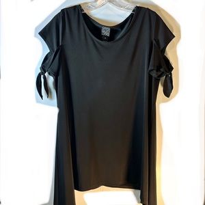 Clara Sun Woo Black Tie Sleeve Tunic Medium M